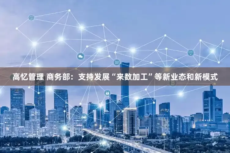 高忆管理 商务部：支持发展“来数加工”等新业态和新模式